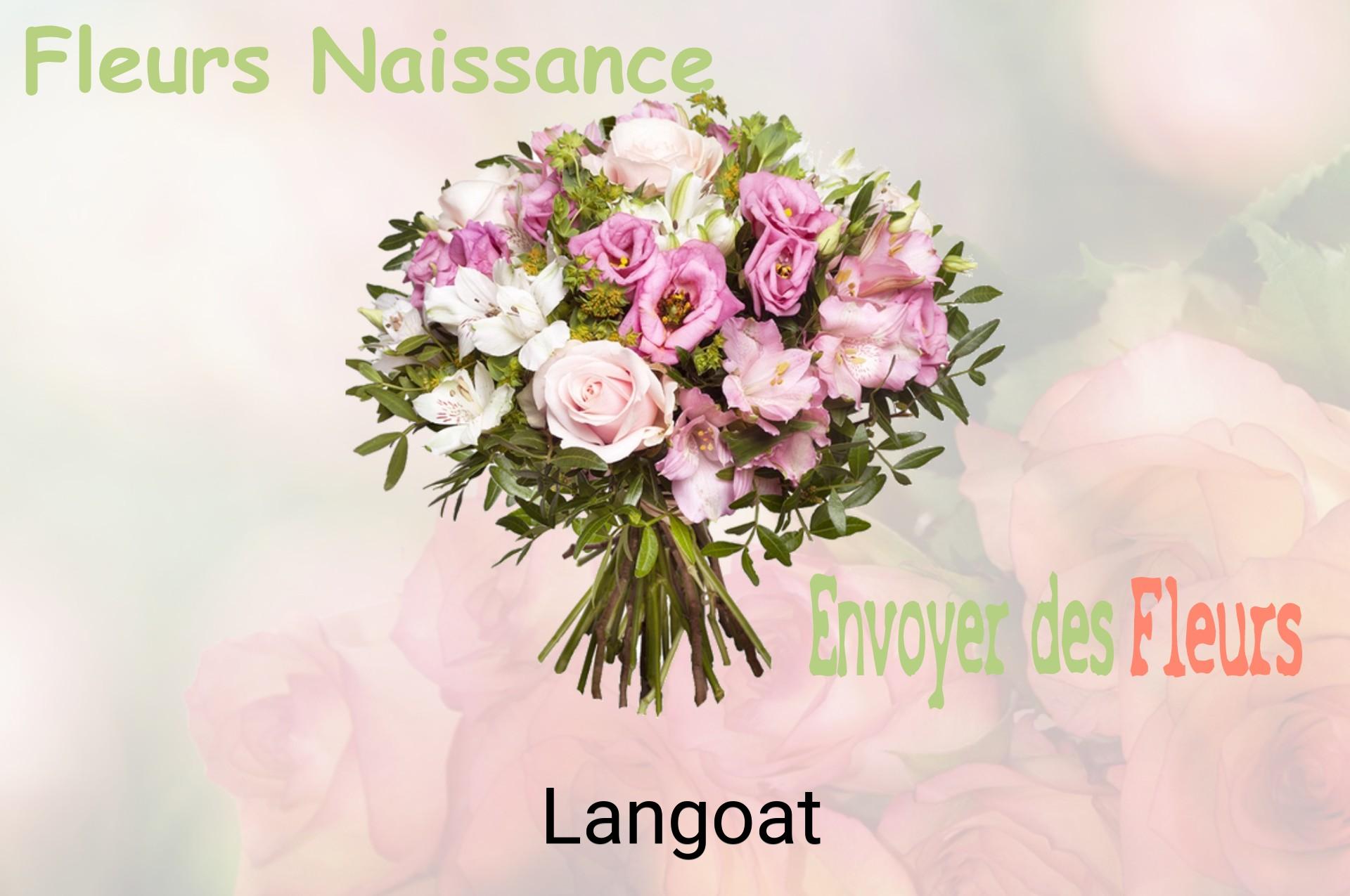 Bouquet de fleurs de naissance livré à Langoat